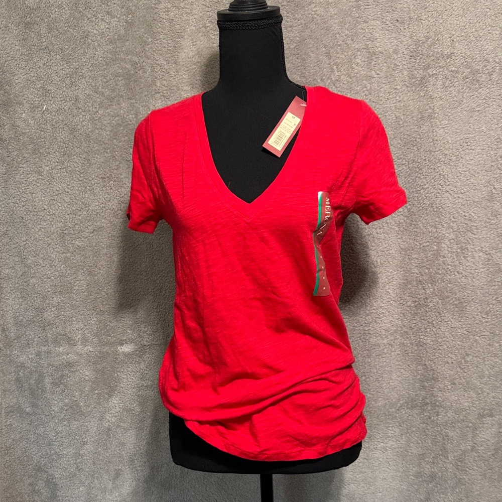 Merona Scarlet V-Neck Short Sleeve Tee